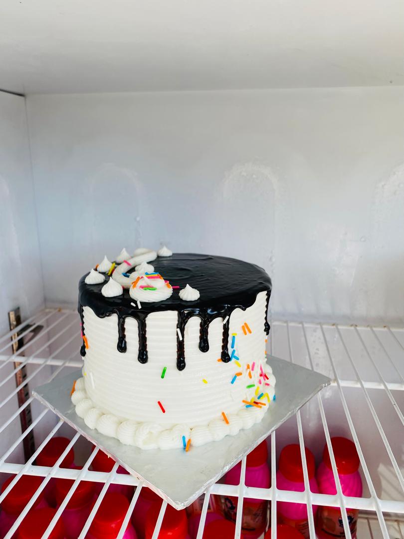 A freshly made Alliance Bakery cake
